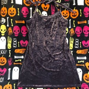 90’s / Y2K Vintage Velvet Grey Mini Dress